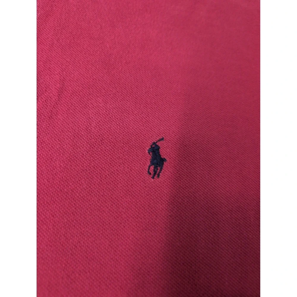 Polo Ralph Lauren Mens XL Red Cotton Pique Short Sleeve Polo Shirt Made in‎ USA